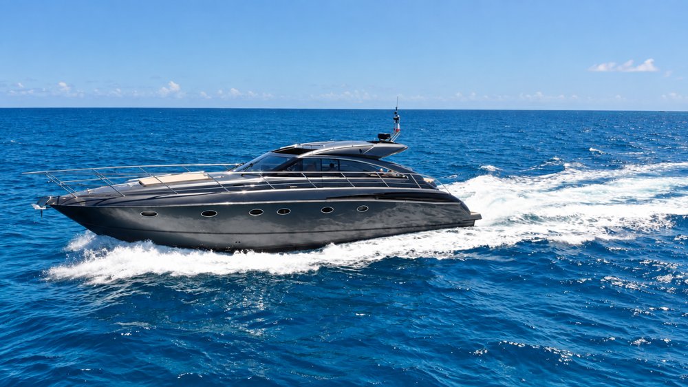Princess V53 AVA on the water in St Barth