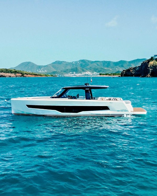 Fjord 53 XL BLUE PALMS on the water in St Barth