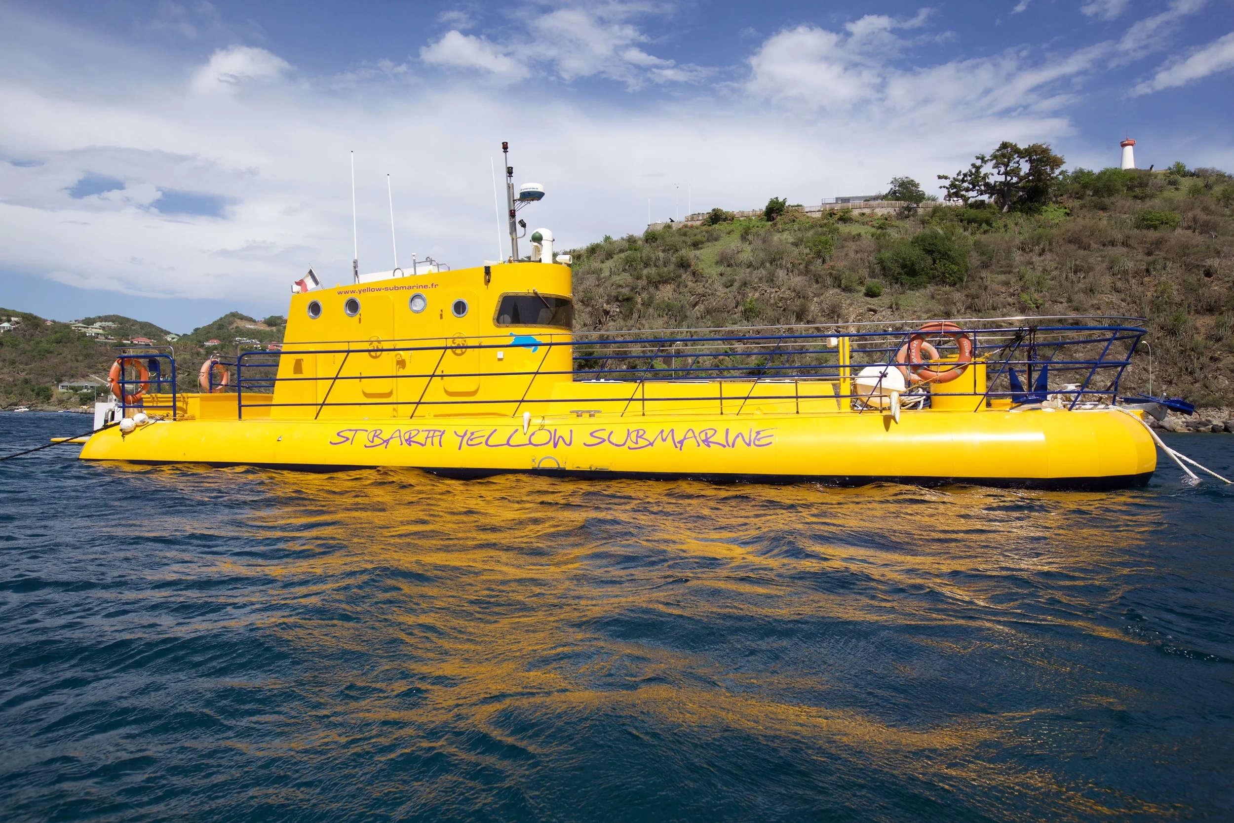 The Yellow Submarine glass-bottom boat in St Barth